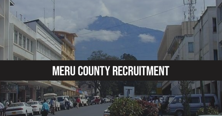 Meru County Recruitment 2024/2025 Job Application Portal