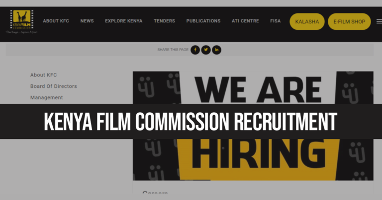 Kenya Film Commission Recruitment 2024/2025 Job Portal