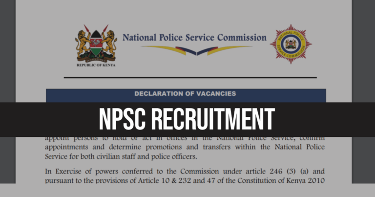NPSC Recruitment 2024/2025 Job Application Form Portal